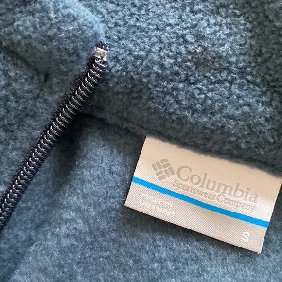 Columbia Blue Benton Springs Full Zip Fleece Jacket w Palm Tree & Moon logo - Picture 3 of 11